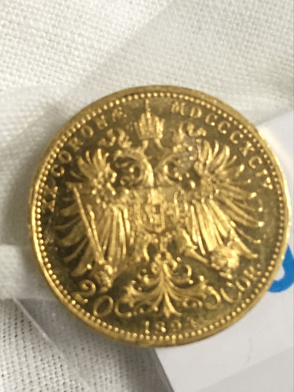 František Josef I. 20 koruna  coin collectible - Main Image 2