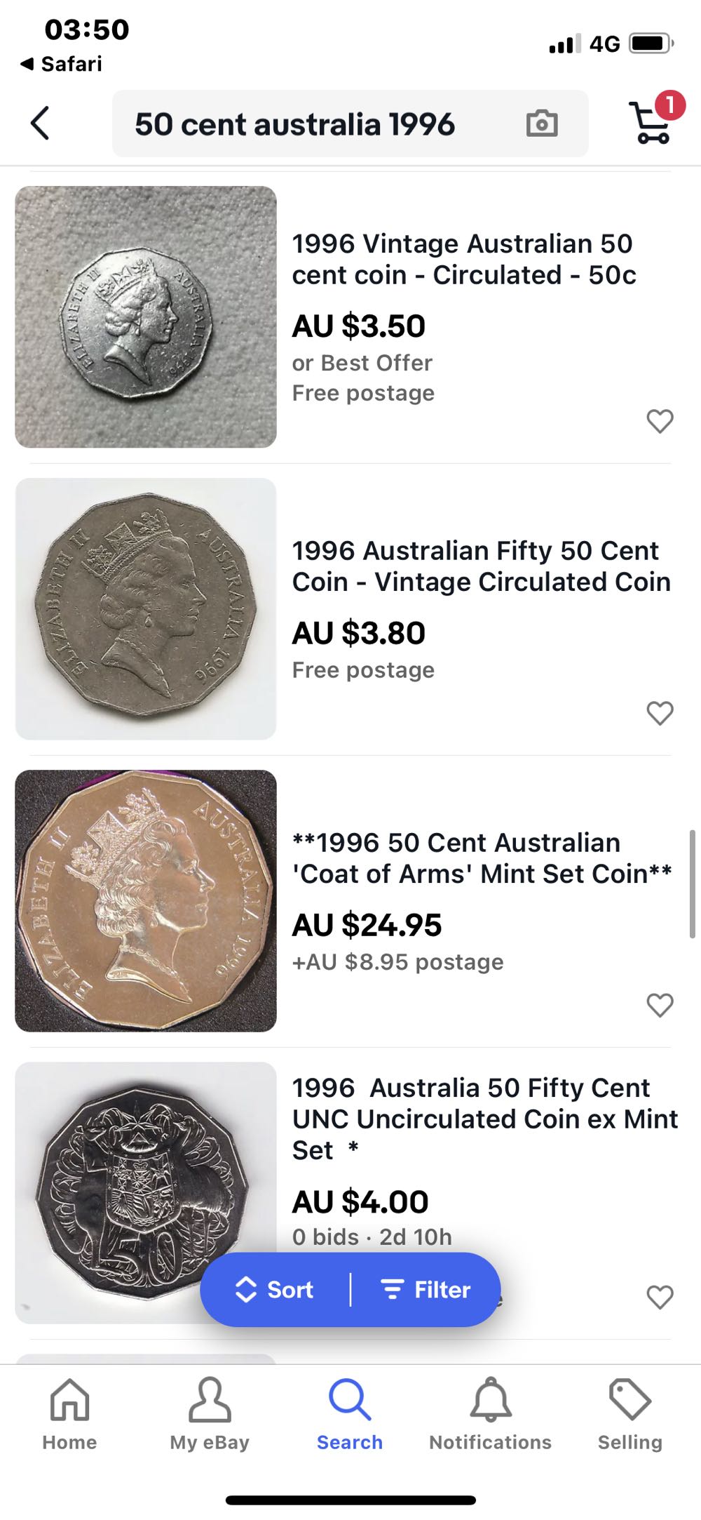 50 Cent 1996 Australia  coin collectible - Main Image 1