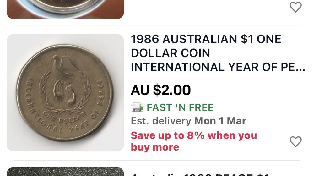 $1 Australia 1986  coin collectible - Main Image 2