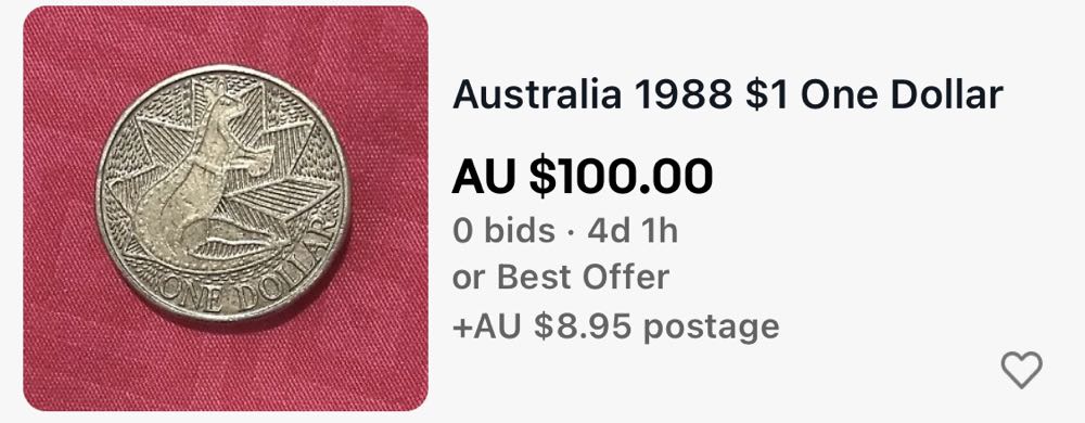 $1 Australia 1988  coin collectible - Main Image 2