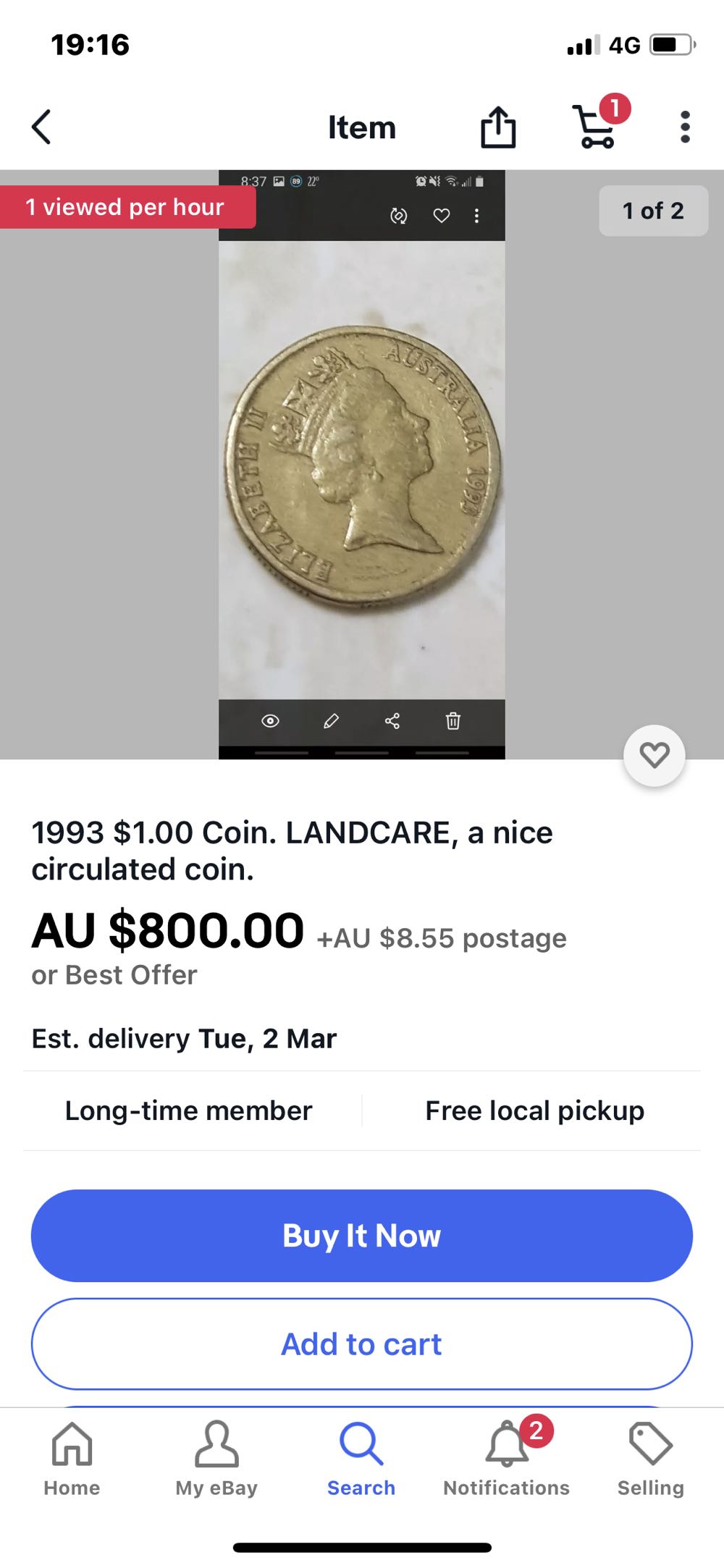 $1 Australia 1993 Error  coin collectible - Main Image 4