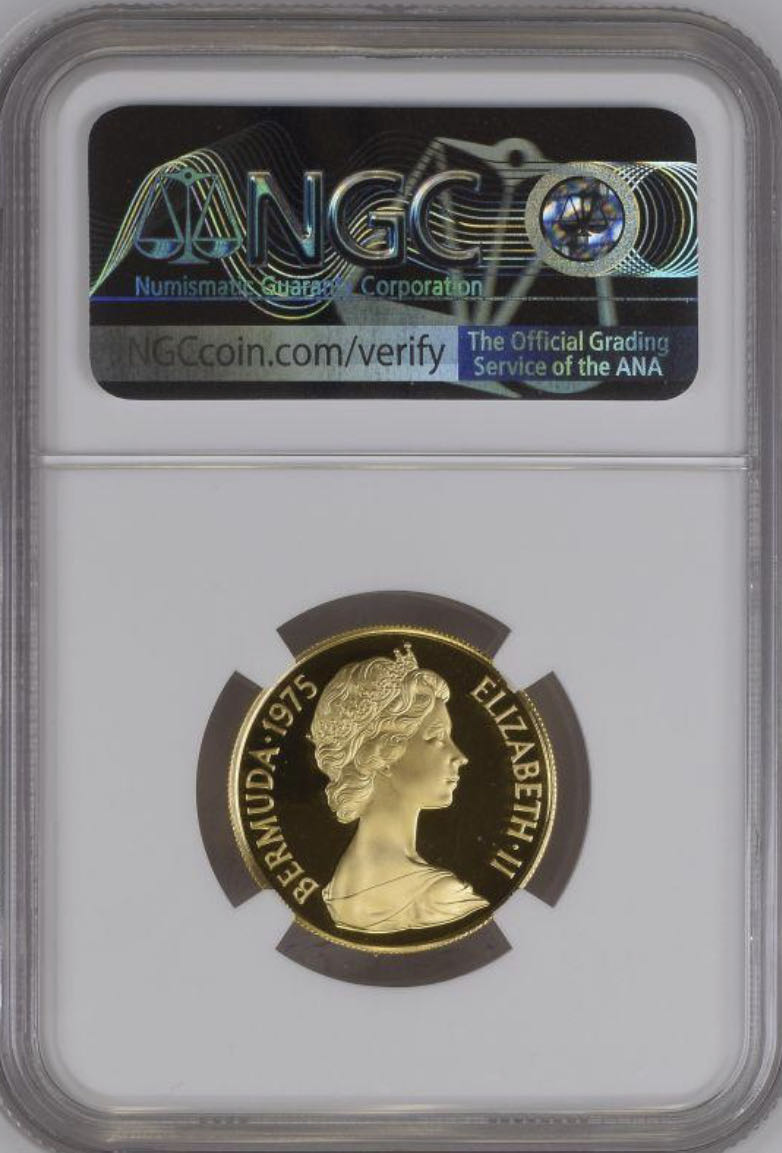 1975FM Bermuda Royal Visit PF69 Deep Cameo  coin collectible - Main Image 2