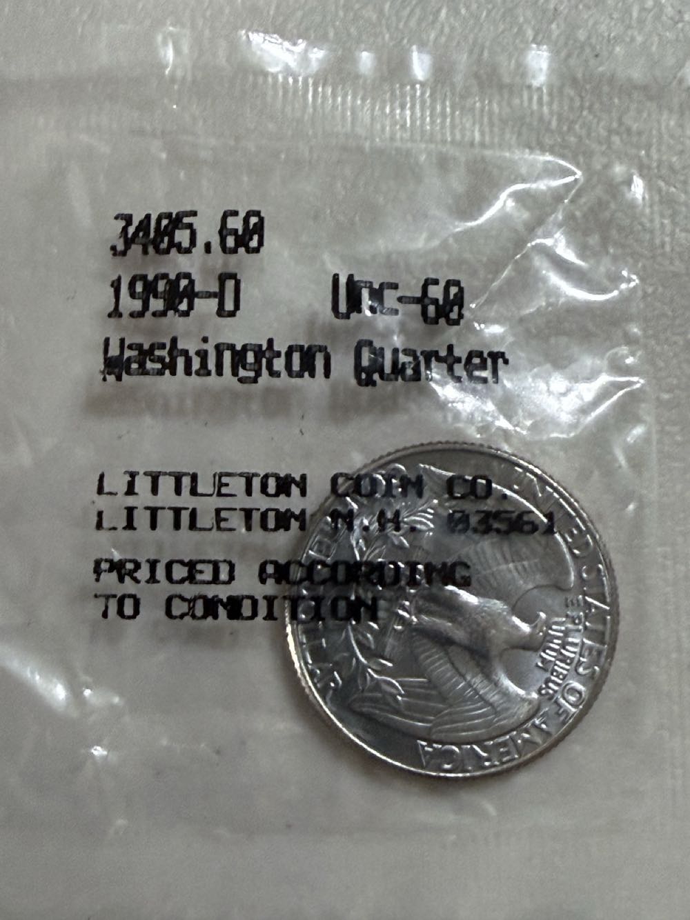 Washington Quarter 1990-D  coin collectible - Main Image 3