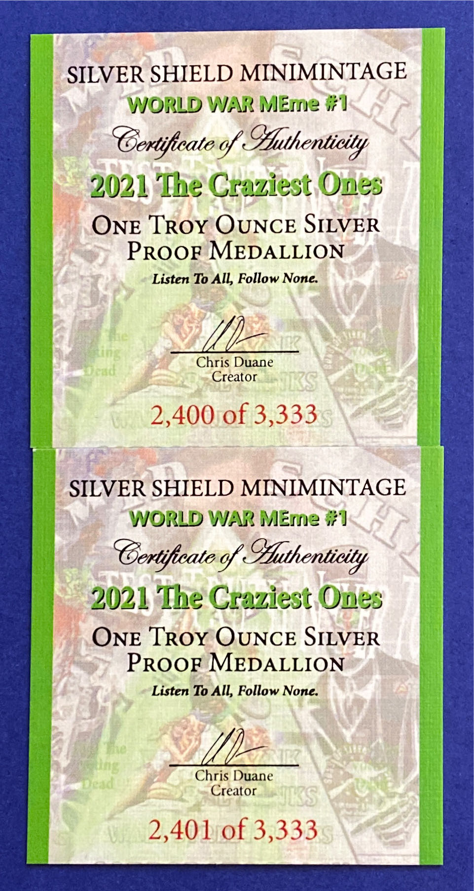 SS - The Craziest Ones  coin collectible - Main Image 2