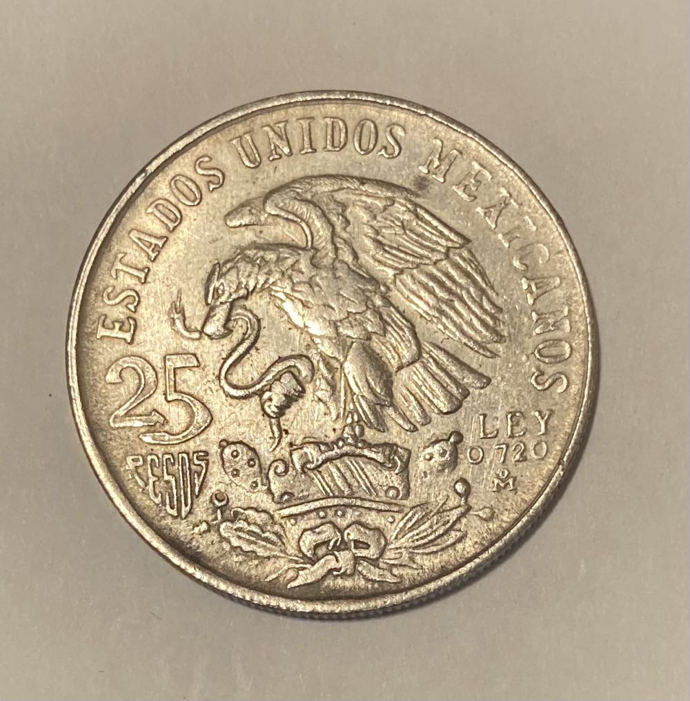 25 Pesos Mexico 1968 Olympics  coin collectible - Main Image 2