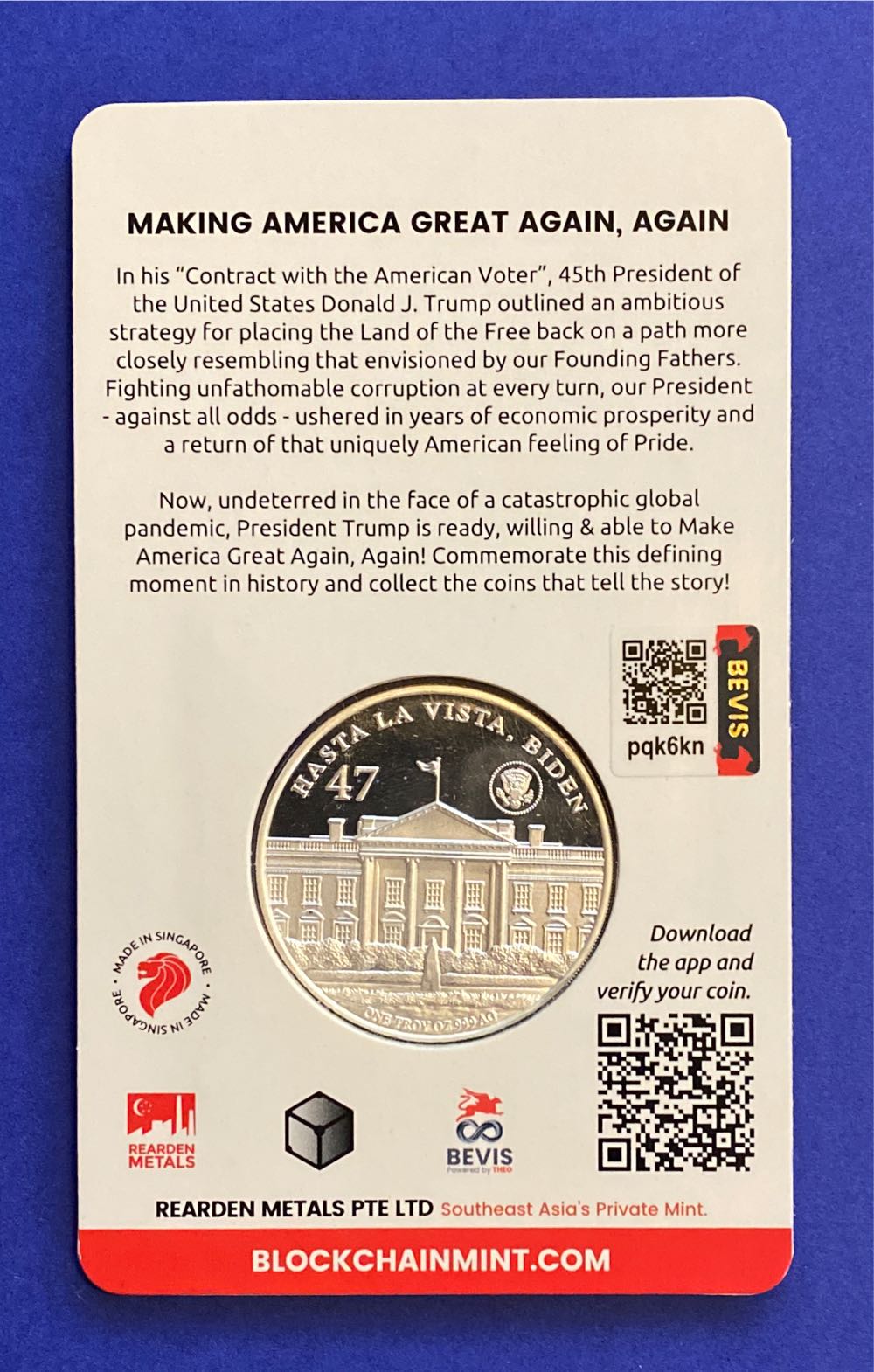 BCM - 2024 Trumpinator  coin collectible - Main Image 2
