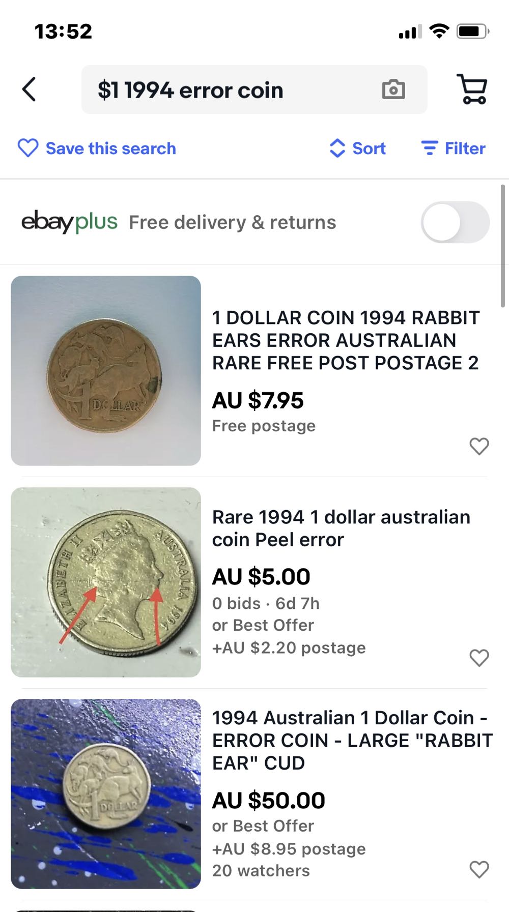 $1 Australia 1994 Error Coin  coin collectible - Main Image 3