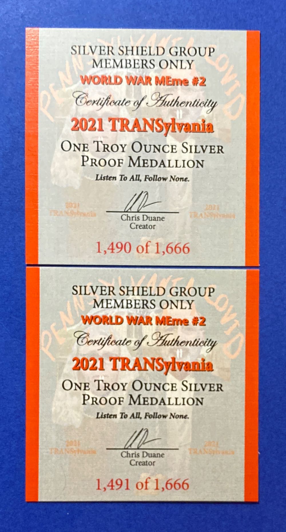 SS - Pennsylvania Covid  coin collectible - Main Image 2