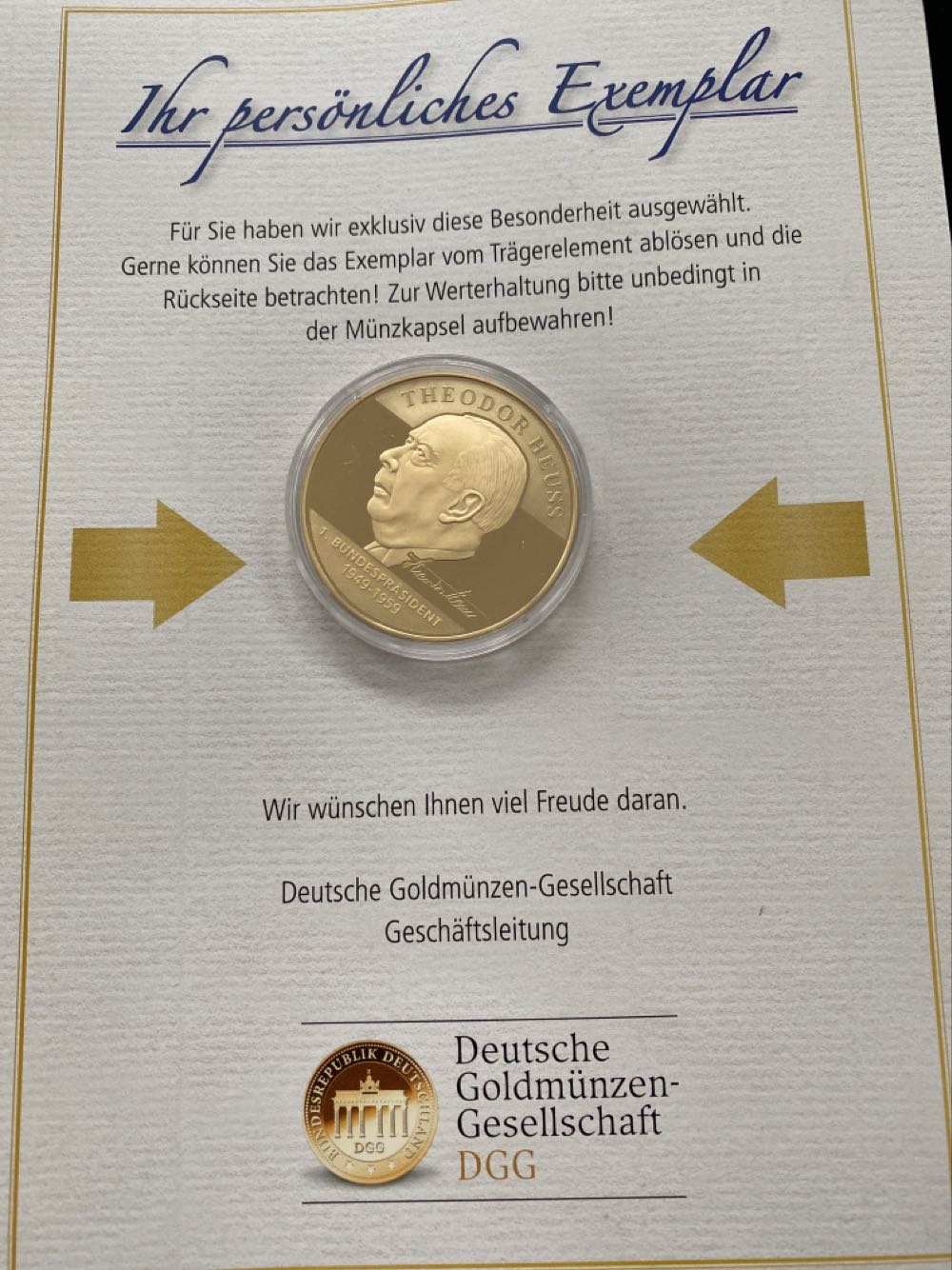 Theodor Heuss  coin collectible - Main Image 2