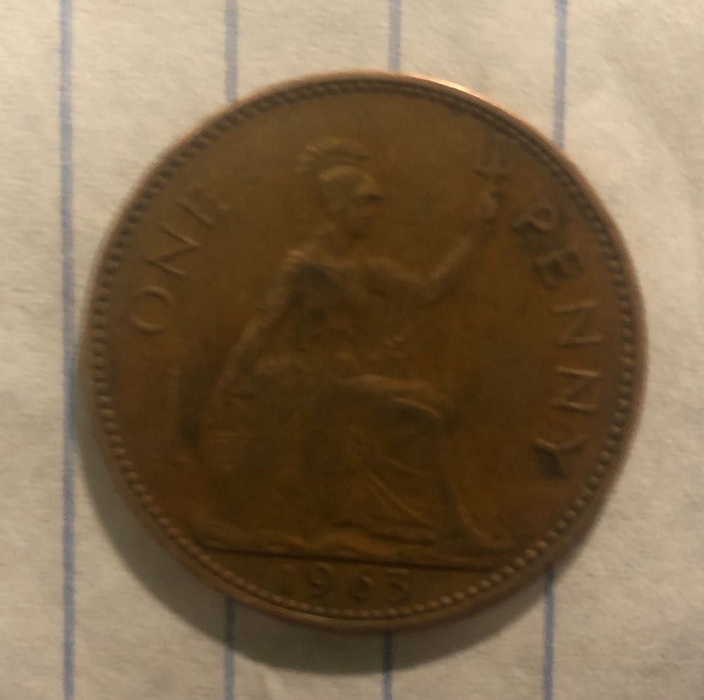 Elizabeth II:Del•Gratia•Regina•F:D:+ One Penny  coin collectible - Main Image 2