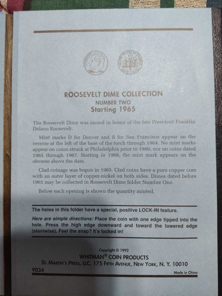 Roosevelt Dimes No.2: Starting 1965  coin collectible [Barcode 9780307090348] - Main Image 2