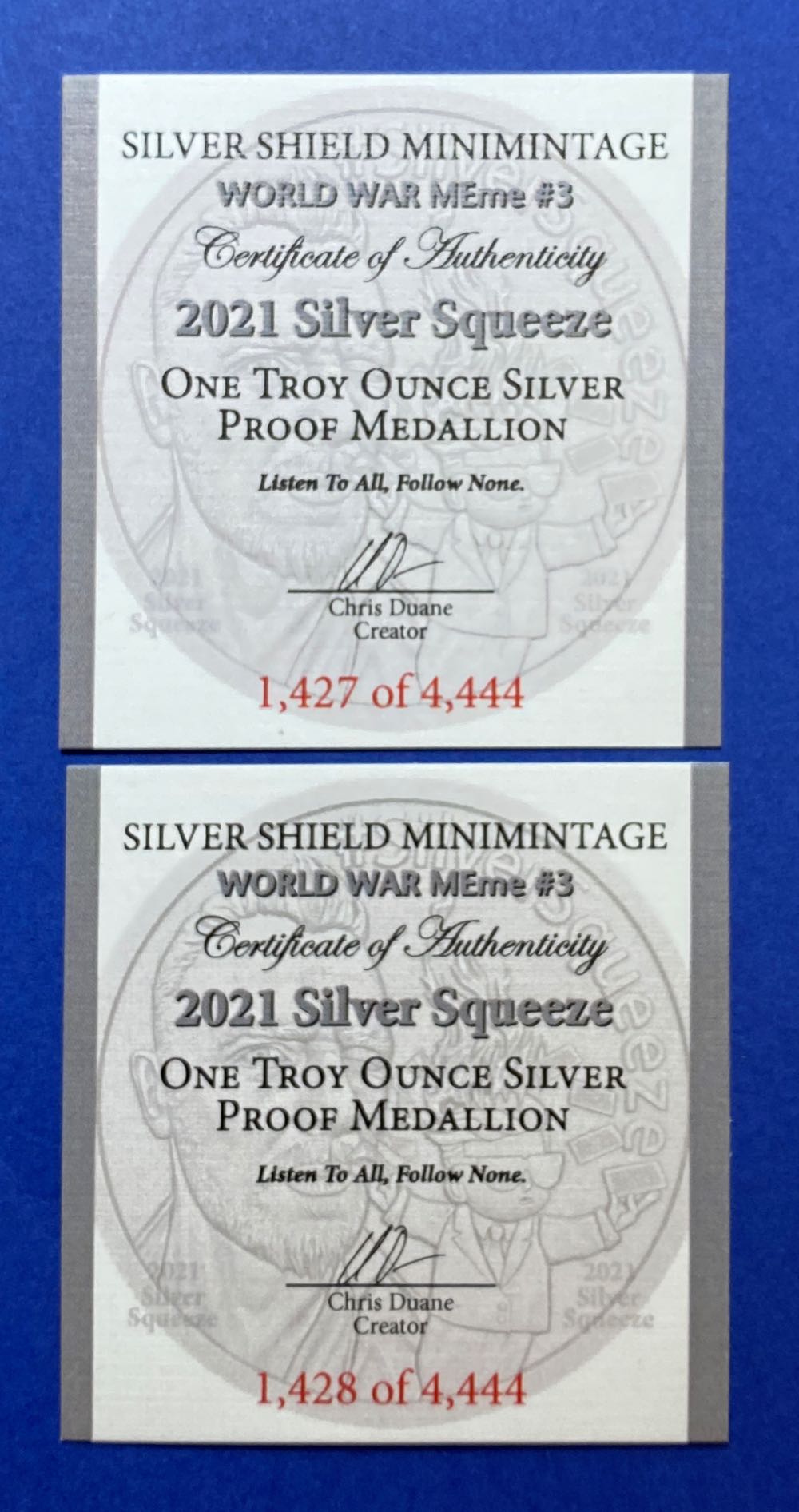 SS - Silver Squeeze  coin collectible - Main Image 2