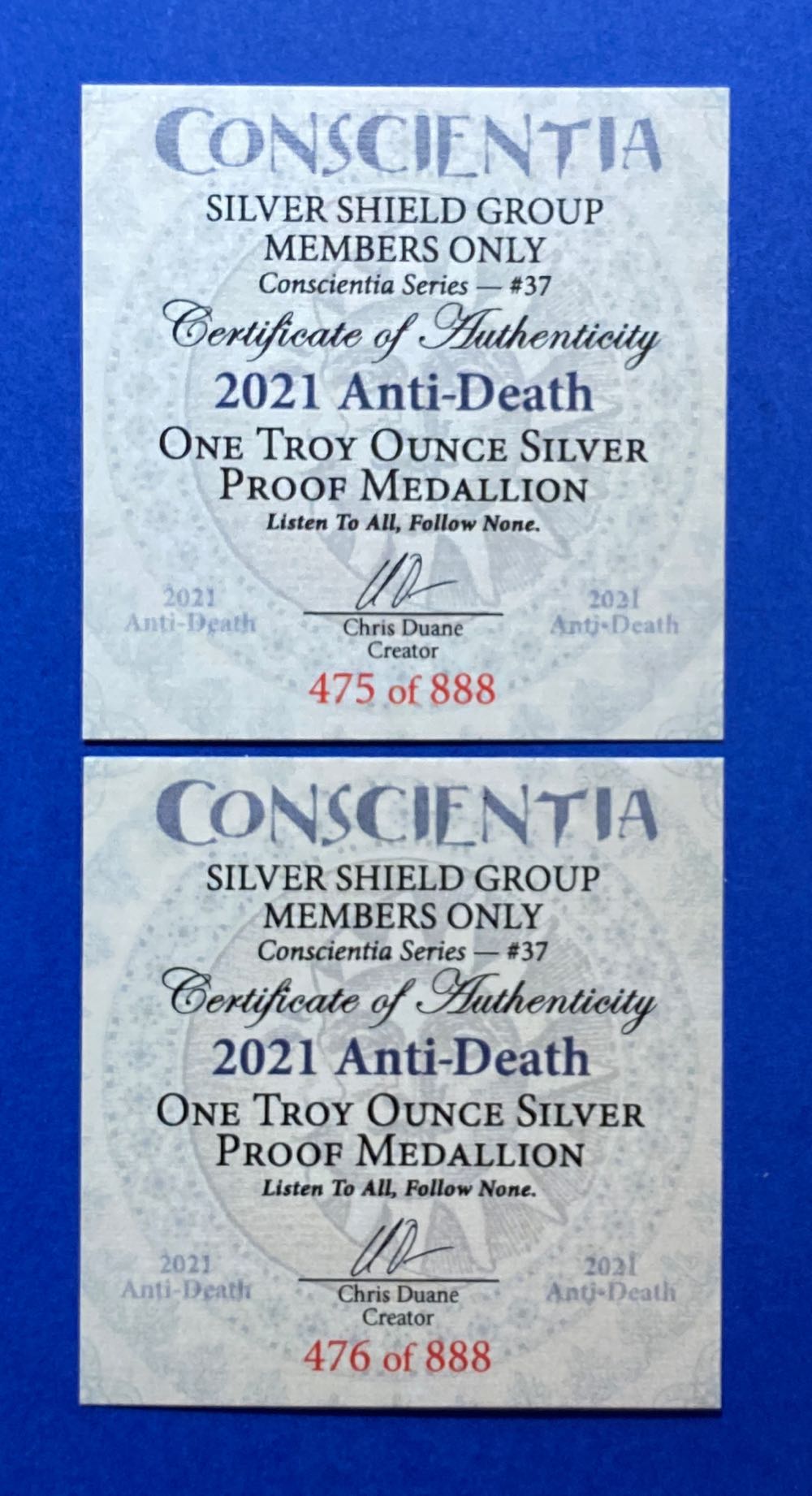 SS - Anti-Death  coin collectible - Main Image 2