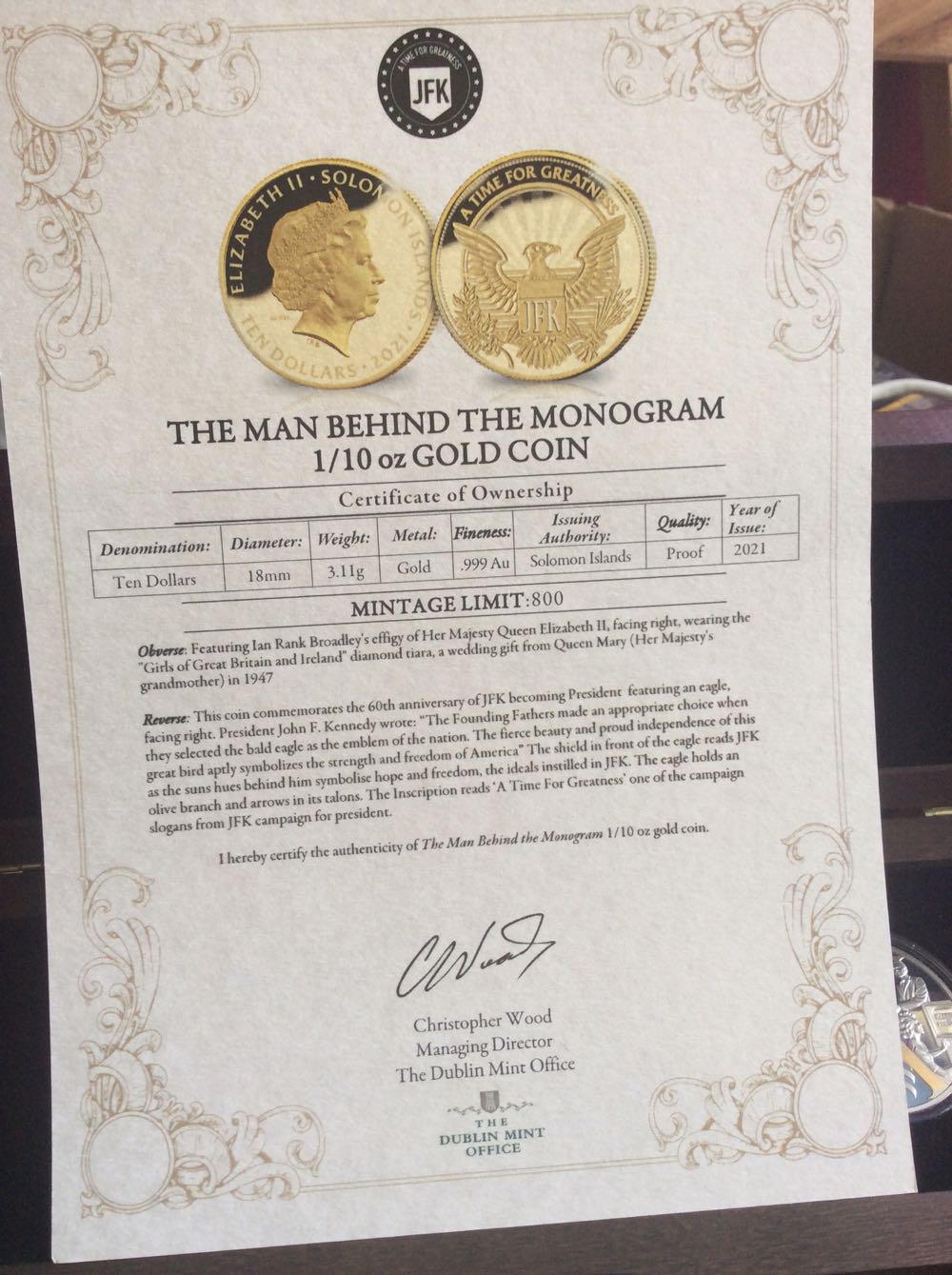 Jfk  coin collectible - Main Image 2