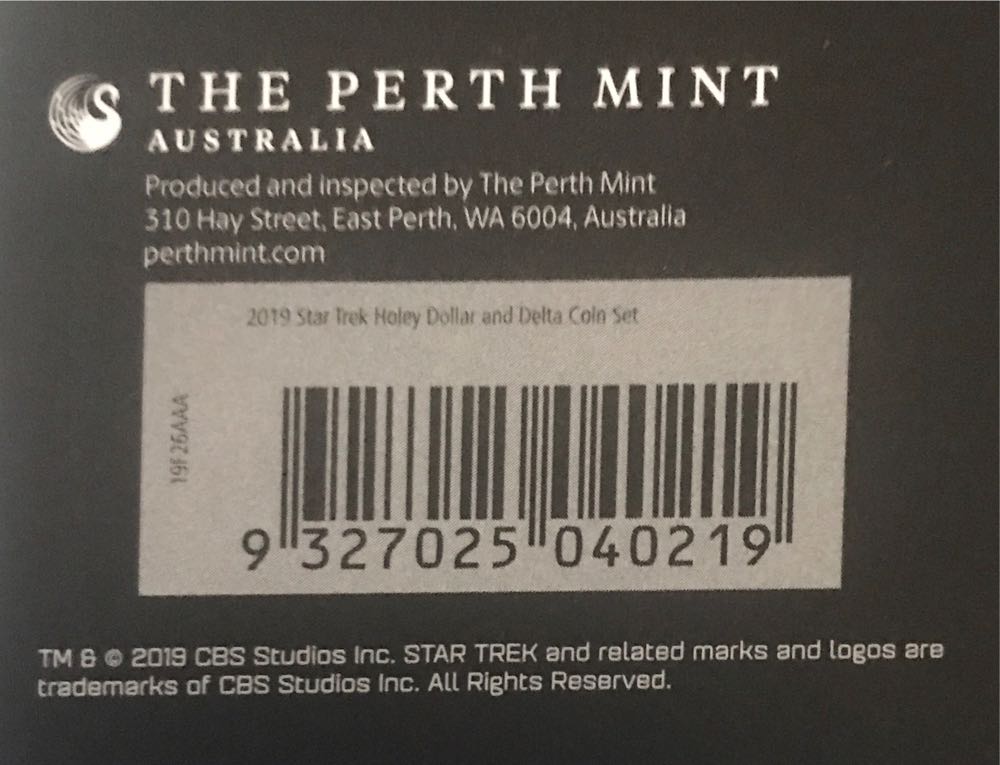 Star Trek Starfleet Command Emblem 3oz Silver Holey Dollar & Delta Coin Set  coin collectible [Barcode 9327025040219] - Main Image 4