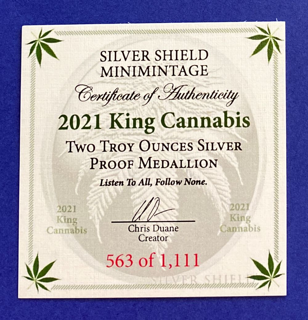 SS - King Cannabis  coin collectible - Main Image 2