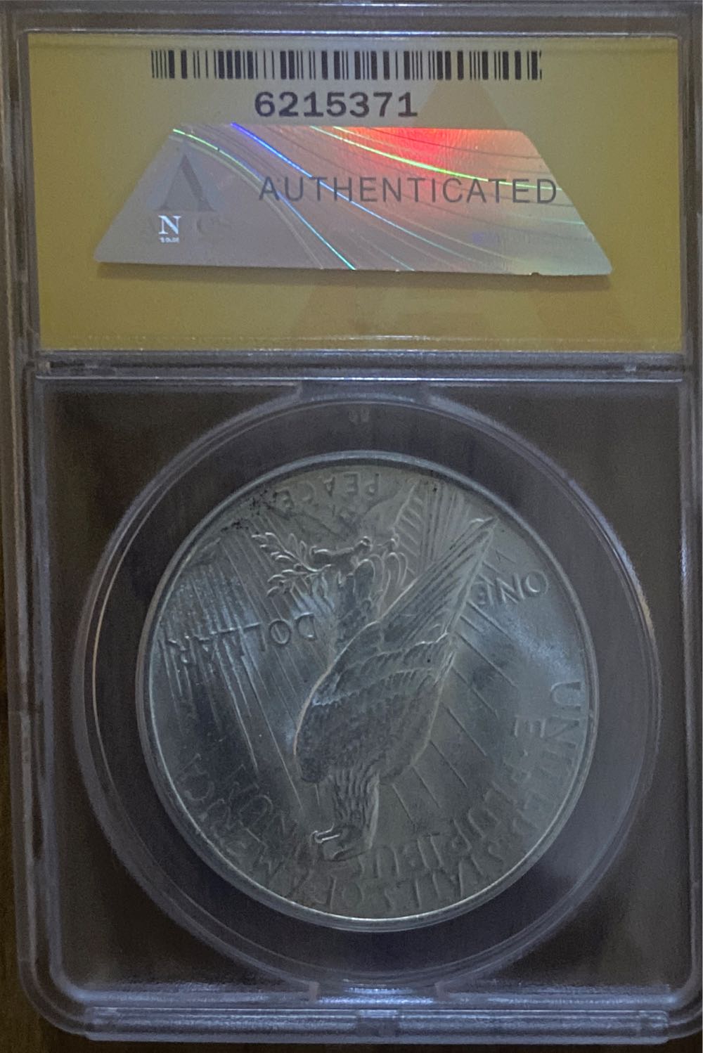 1922 Silver $1 MS 61 ANACS 6215371  coin collectible - Main Image 2