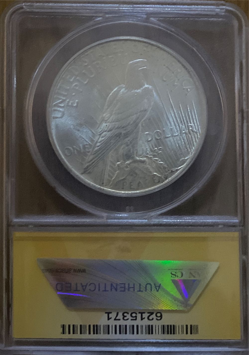 1922 Silver $1 MS 61 ANACS 6215371  coin collectible - Main Image 3