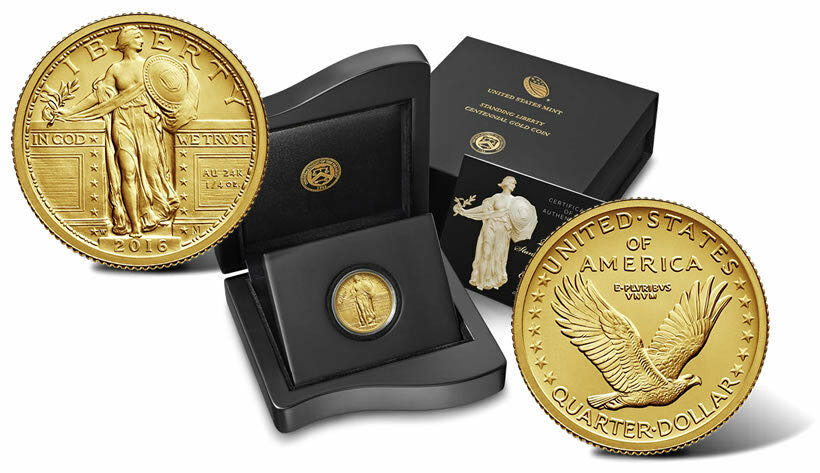 W Standing Liberty Quarter Centennial Gold Fine 1  coin collectible [Barcode 704785851337] - Main Image 2