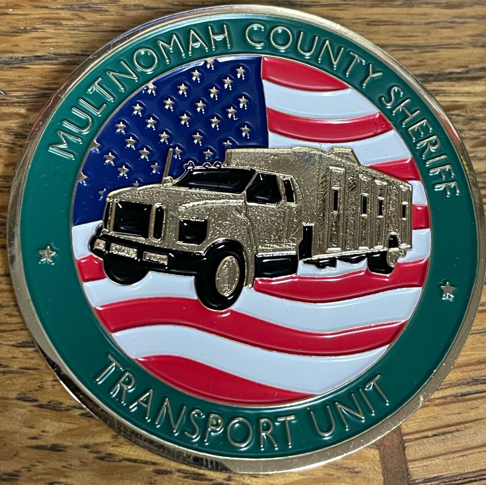 Multnomah County Sheriff Department Transport Unit  coin collectible - Main Image 2
