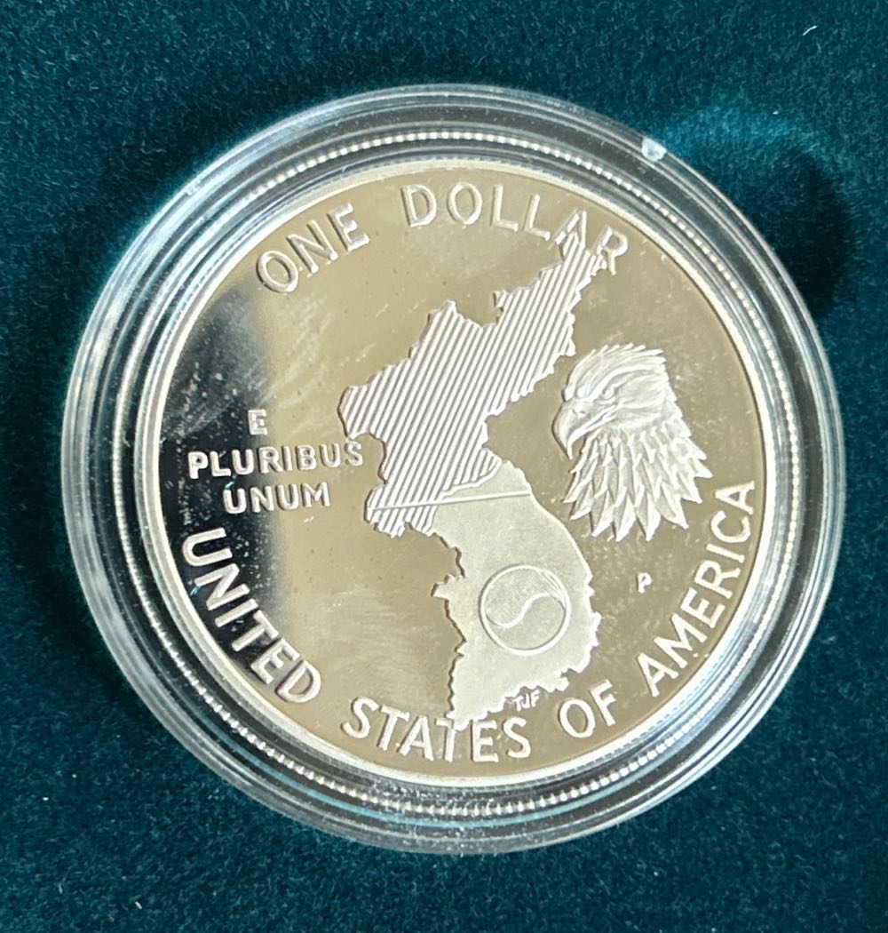 1991 Korean War Memorial Proof Silver Dollar  coin collectible - Main Image 3