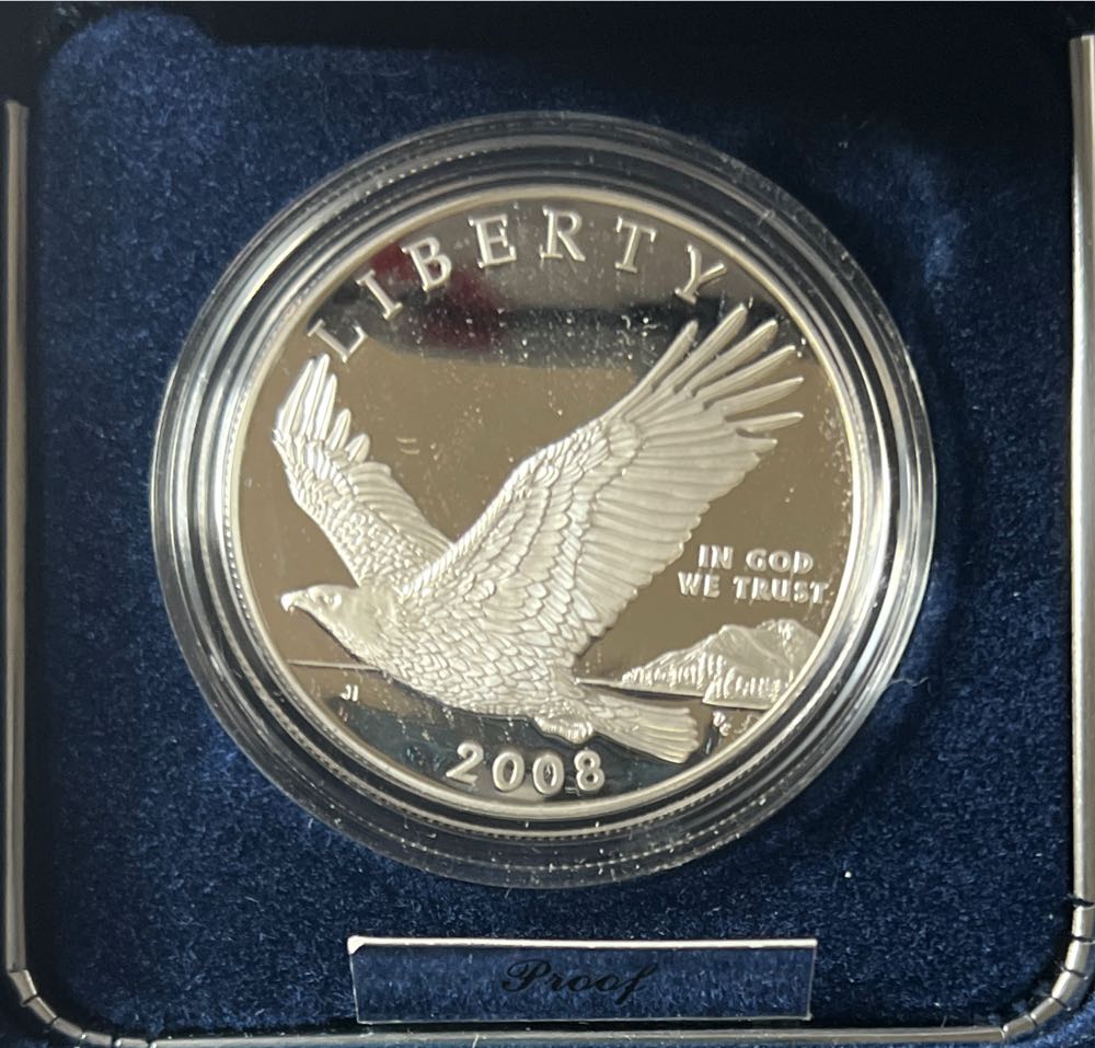 2008 Bald Eagle Commemorative Proof Silver Dollar  coin collectible [Barcode 704785057074] - Main Image 3