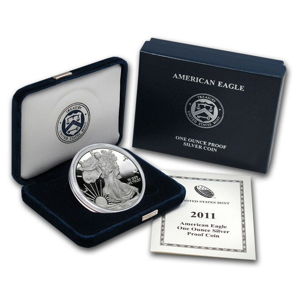 2011 US Mint American Eagle One Ounce Silver Proof  coin collectible [Barcode 704785250277] - Main Image 2