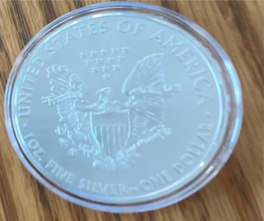 2021 US Mint American Eagle One Ounce Silver Uncirculated  coin collectible - Main Image 3
