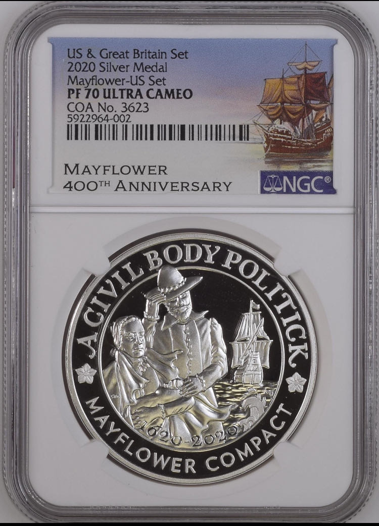 2020 Mayflower 400th Anniversary  coin collectible - Main Image 3