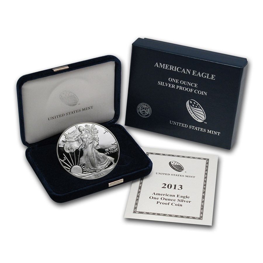 2013 US Mint American Eagle Silver Dollar Proof (W)  coin collectible - Main Image 3