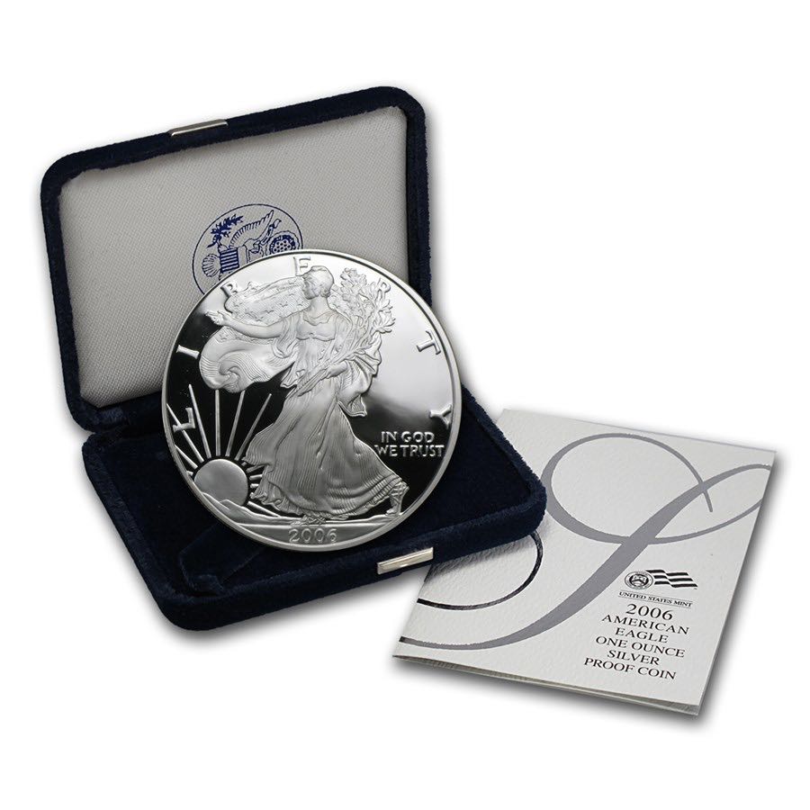 2006 US Mint American Eagle Silver Dollar Proof (W)  coin collectible - Main Image 3