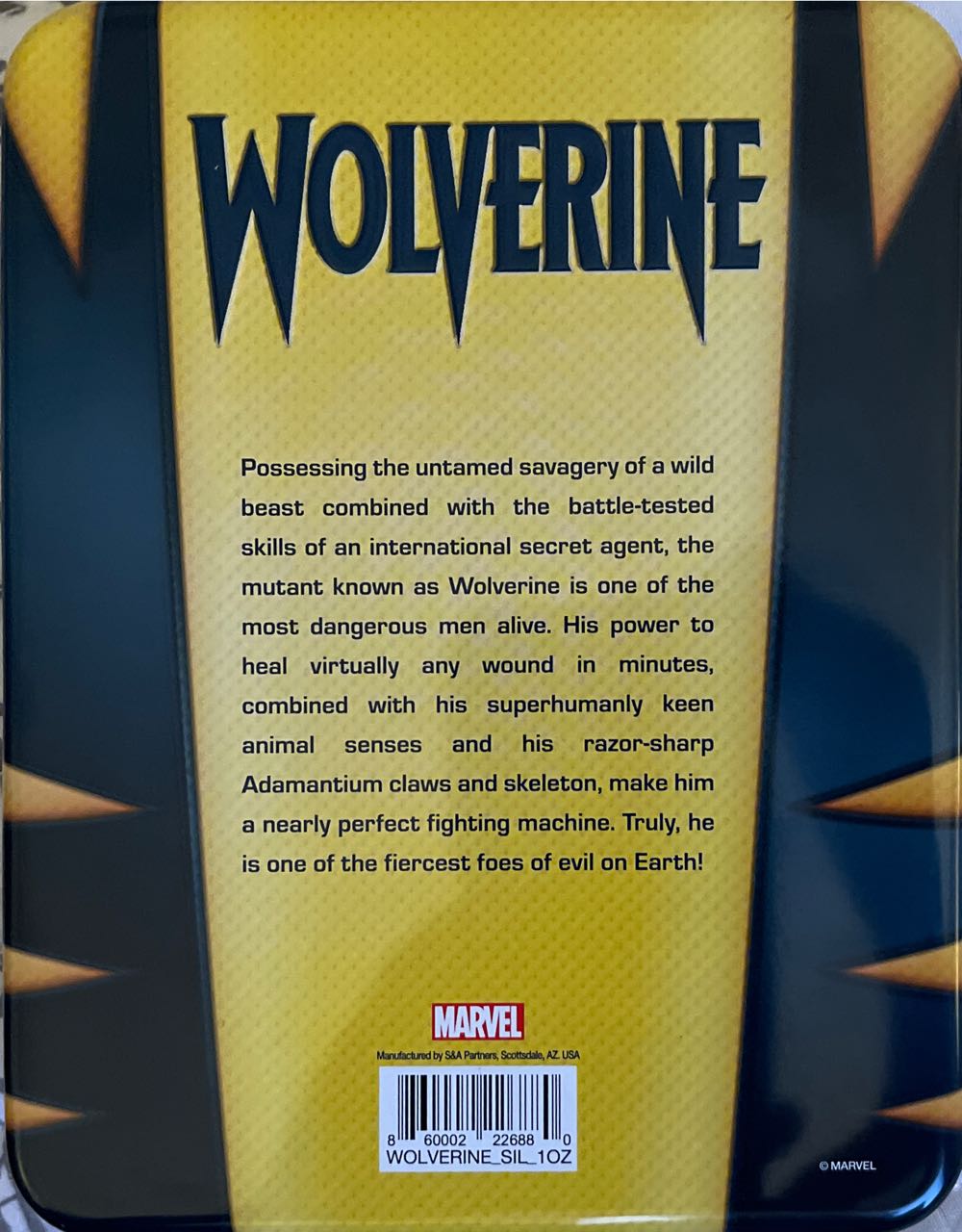 Wolverine 1 Oz Pure Silver Collectible Coin  coin collectible [Barcode 860002226880] - Main Image 4