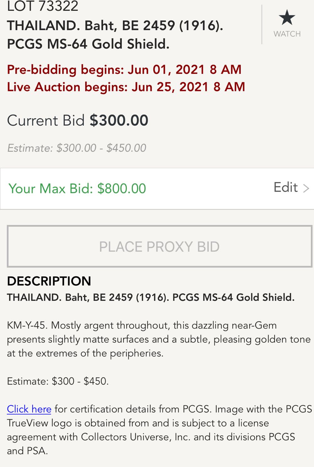 Thailand Rama VI Baht  coin collectible - Main Image 3