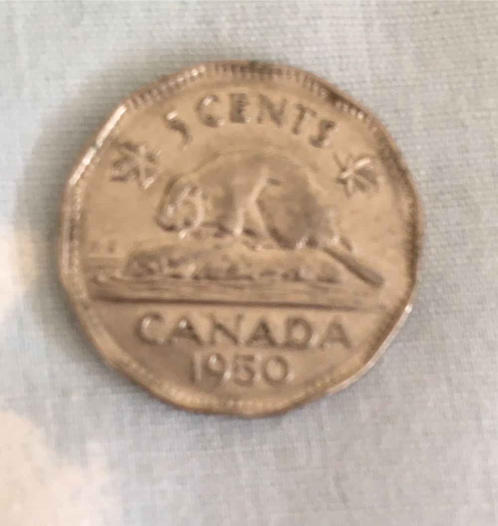 1950 Canadian Nickel  coin collectible - Main Image 2