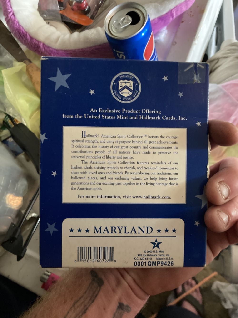 Maryland State Quarter Enclosed In Pewter Ornament From The American Spirit Coin Collection Uncirculated  coin collectible [Barcode 015012607260] - Main Image 2