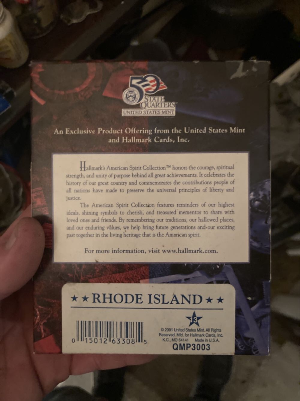 Rhode Island State Quarter Enclosed In Pewter Ornament From The American Spirit Coin Collection Uncirculated  coin collectible [Barcode 015012633085] - Main Image 2