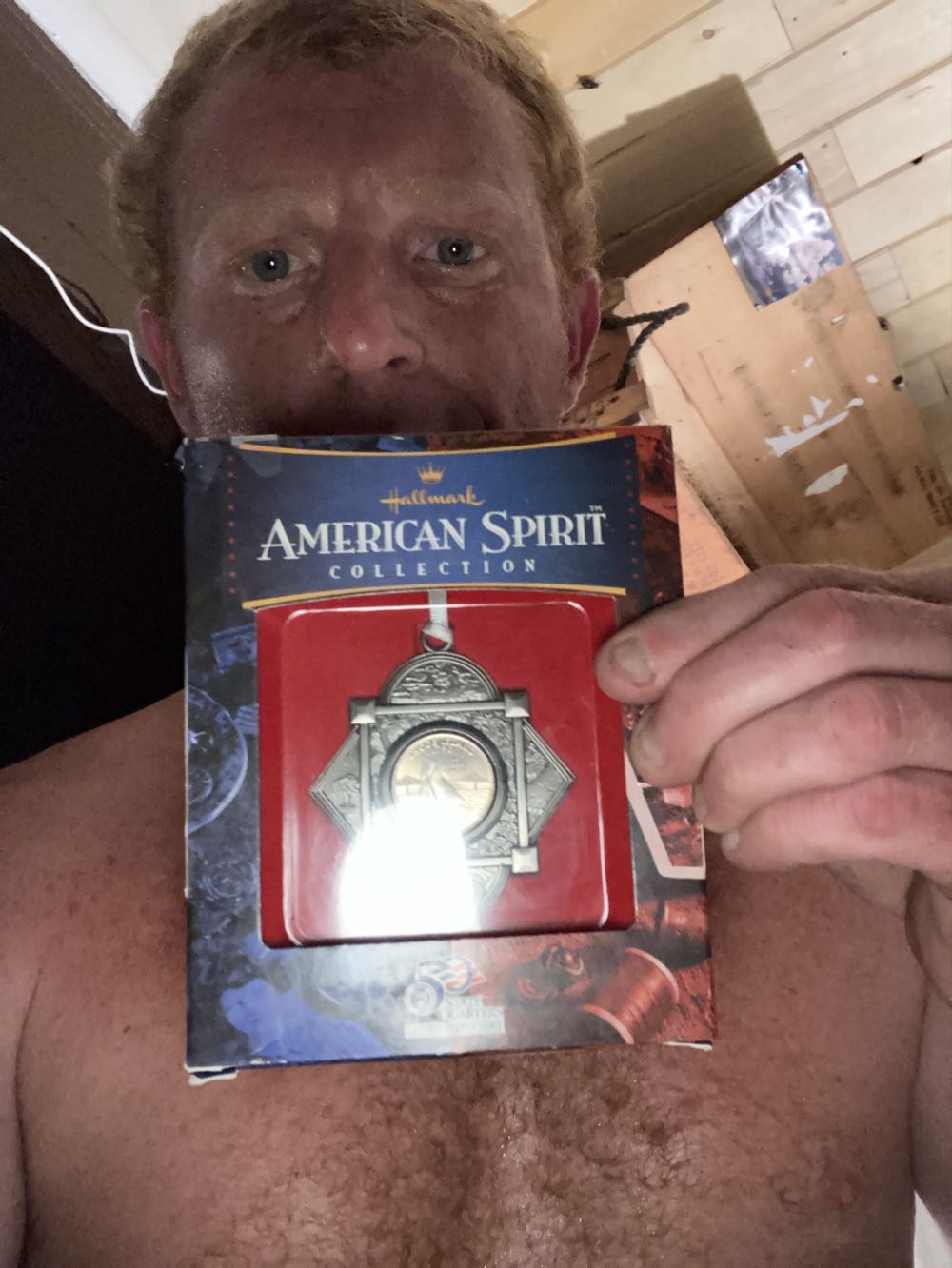 Rhode Island State Quarter Enclosed In Pewter Ornament From The American Spirit Coin Collection Uncirculated  coin collectible [Barcode 015012633085] - Main Image 3