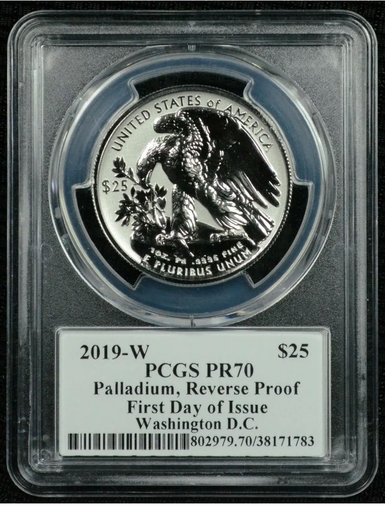 2019 W Palladium Eagle  coin collectible - Main Image 2