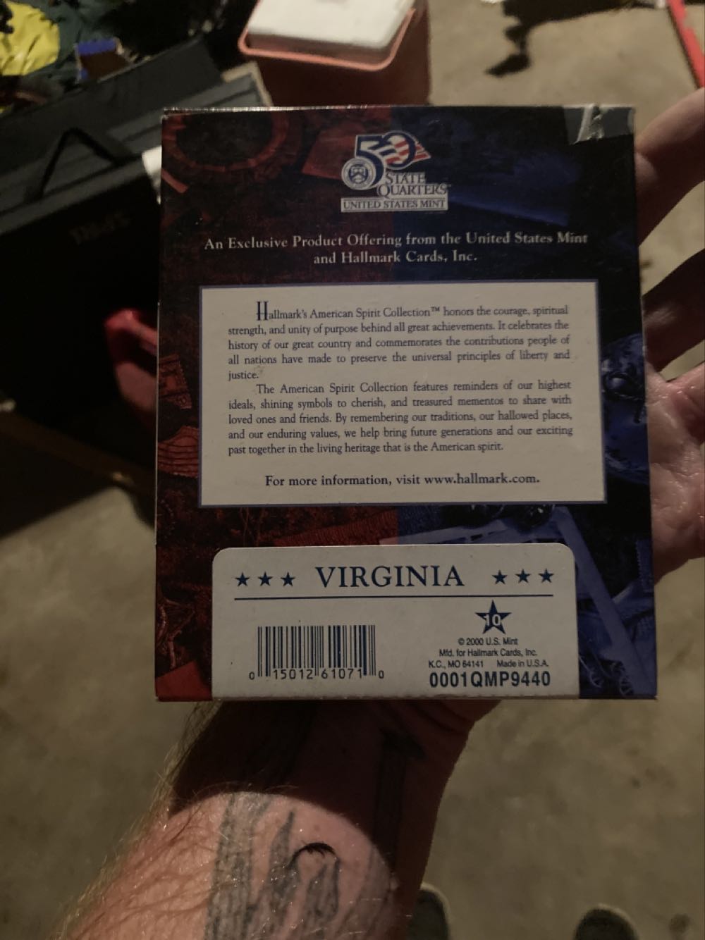 Hallmark American Spirit Collection Ornament Virginia  coin collectible [Barcode 015012610710] - Main Image 2