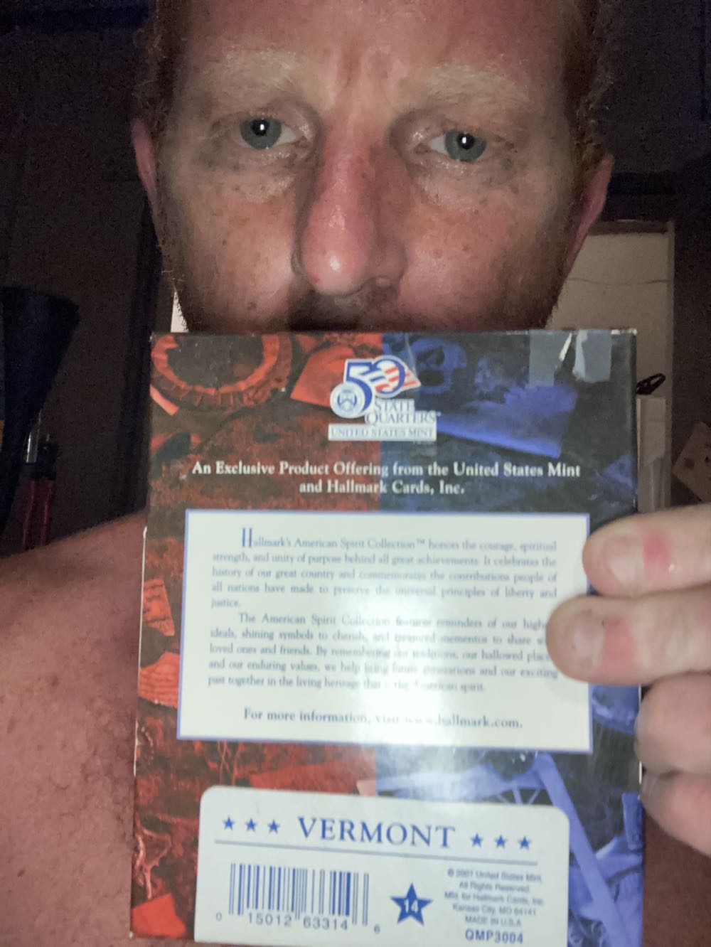 Vermont State Quarter Enclosed In Pewter Ornament From The American Spirit Coin Collection Uncirculated  coin collectible [Barcode 015012633146] - Main Image 3