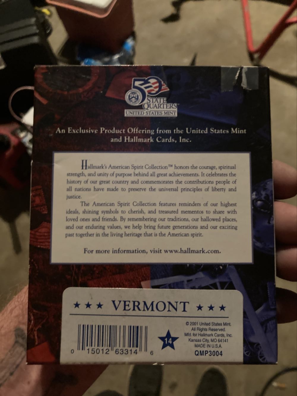 Vermont State Quarter Enclosed In Pewter Ornament From The American Spirit Coin Collection Uncirculated  coin collectible [Barcode 015012633146] - Main Image 4