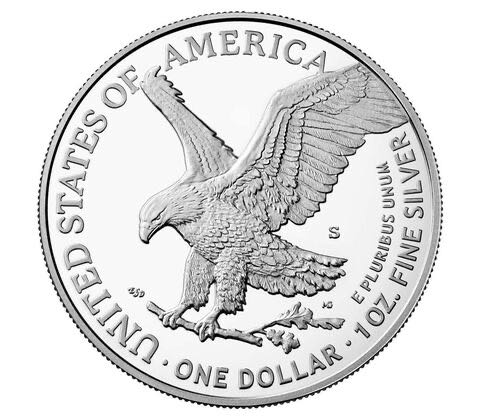 T-2 American Eagle 2021-S Type-2, 1oz Silver Proof (21EMN)  coin collectible [Barcode 704786260558] - Main Image 2