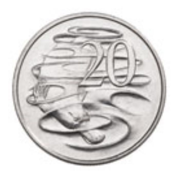 20c 2005 World War II Coin