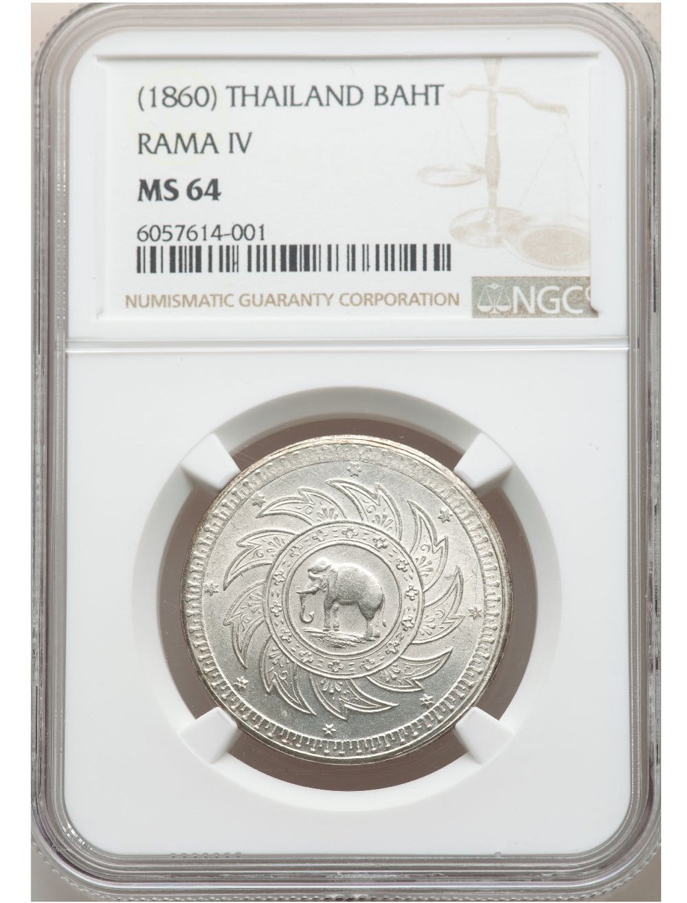 Thailand Rama IV Baht  coin collectible - Main Image 3