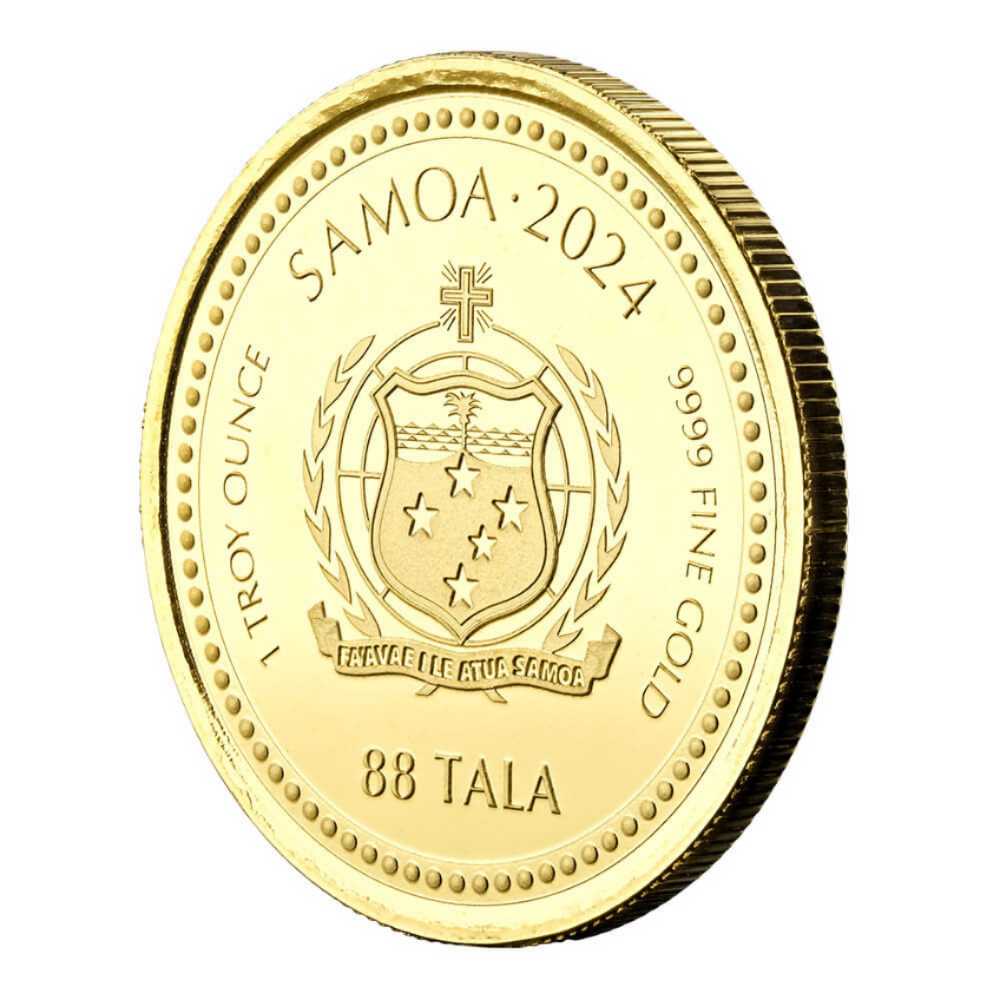 Samoa 2024 Year of the Dragon 1 oz Gold Coin  coin collectible - Main Image 2