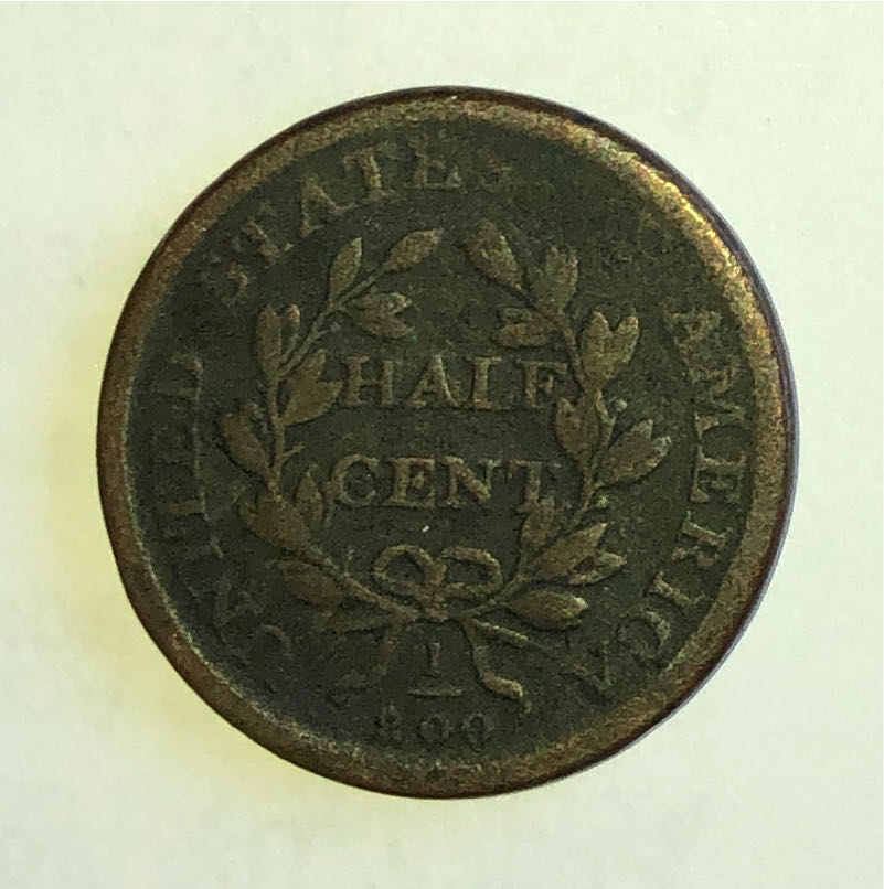 1/2 Cent - 1808 Draped Bust  coin collectible - Main Image 2