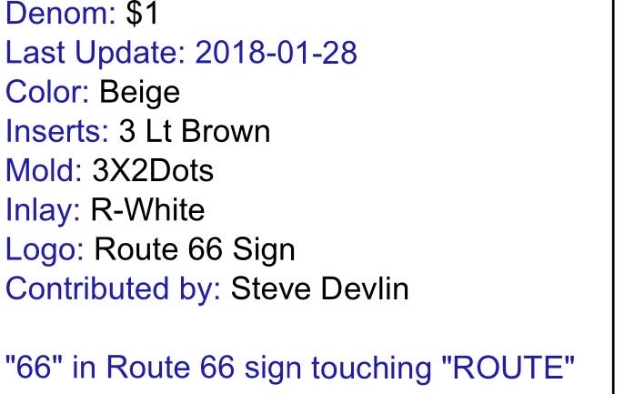 $1.00 Route 66 Casino  coin collectible - Main Image 2