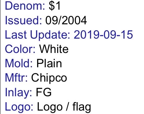 $1.00 Wendover Nugget  coin collectible - Main Image 3