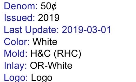 .50 Peppermill (Wendover)  coin collectible - Main Image 2