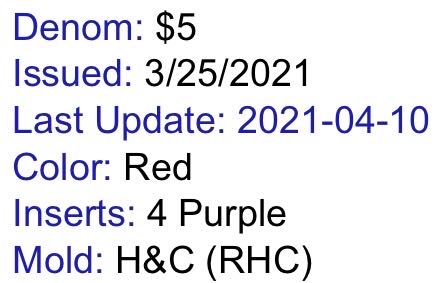 $5.00 Mohegan Sun At Virgin Hotels  coin collectible - Main Image 2